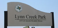 the entrance sign for Lynn Creek Park