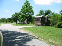 RV campers in campsites at Loyd park campground